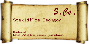 Steklács Csongor névjegykártya